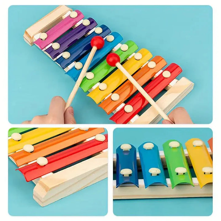 Montessori Holzspielzeug Set für Motorik und Sinnesentwicklung