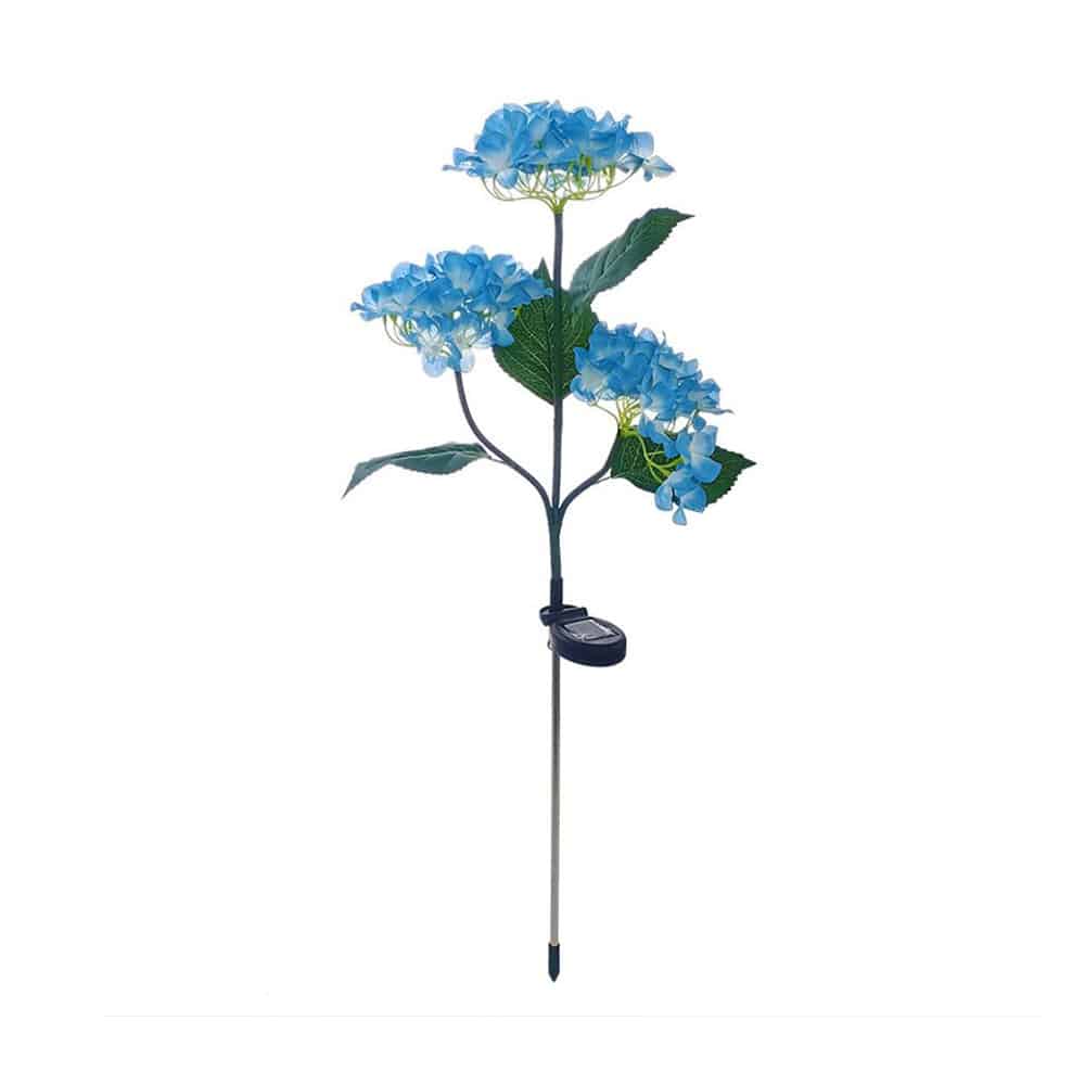 Solar-Gartenleuchten mit solarbetriebenem Hortensien-Design