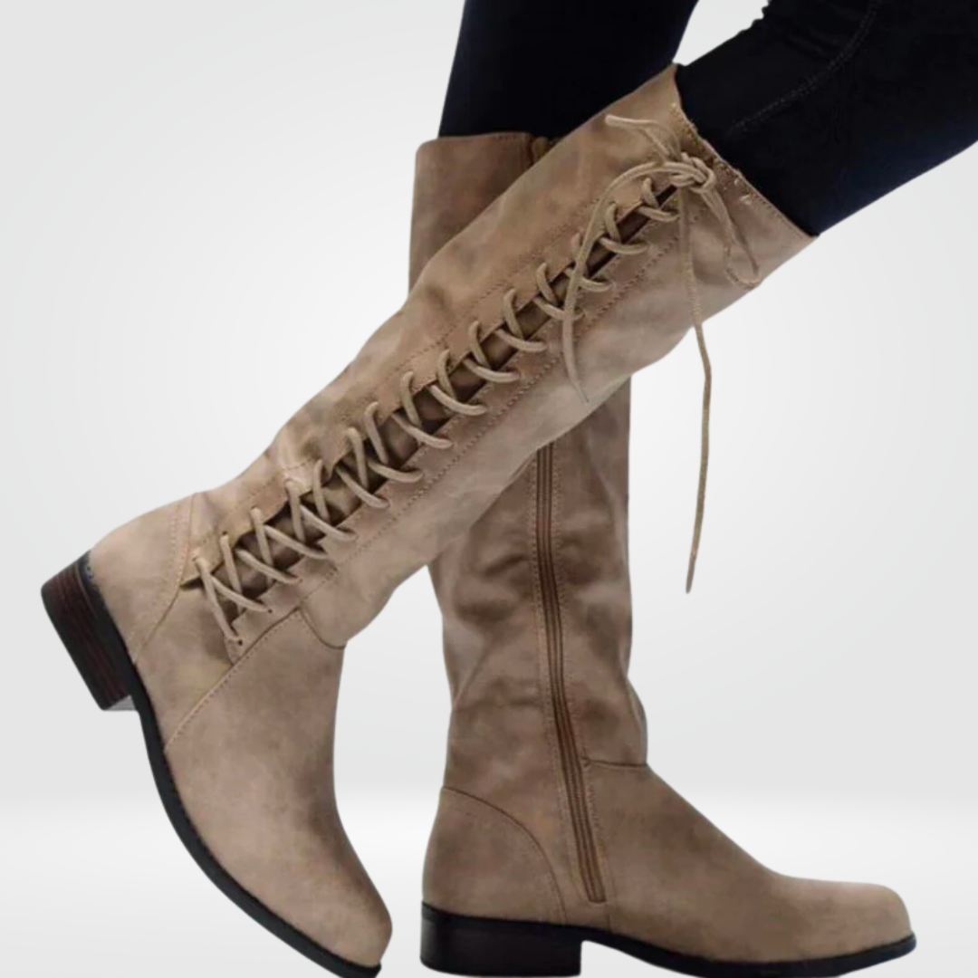 Damen Hohe Stiefel Mit Zeitlosem Design