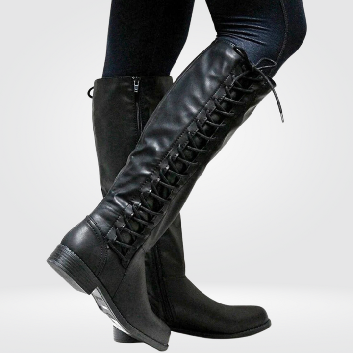 Damen Hohe Stiefel Mit Zeitlosem Design