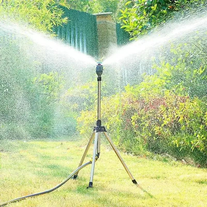 Gartensprinkler 360 Grad drehbar mit Teleskop-Stativ