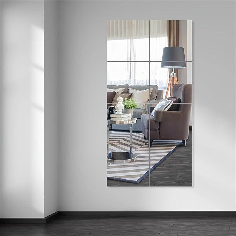 3D Acryl-Spiegelfliesen selbstklebend für moderne Wanddekoration
