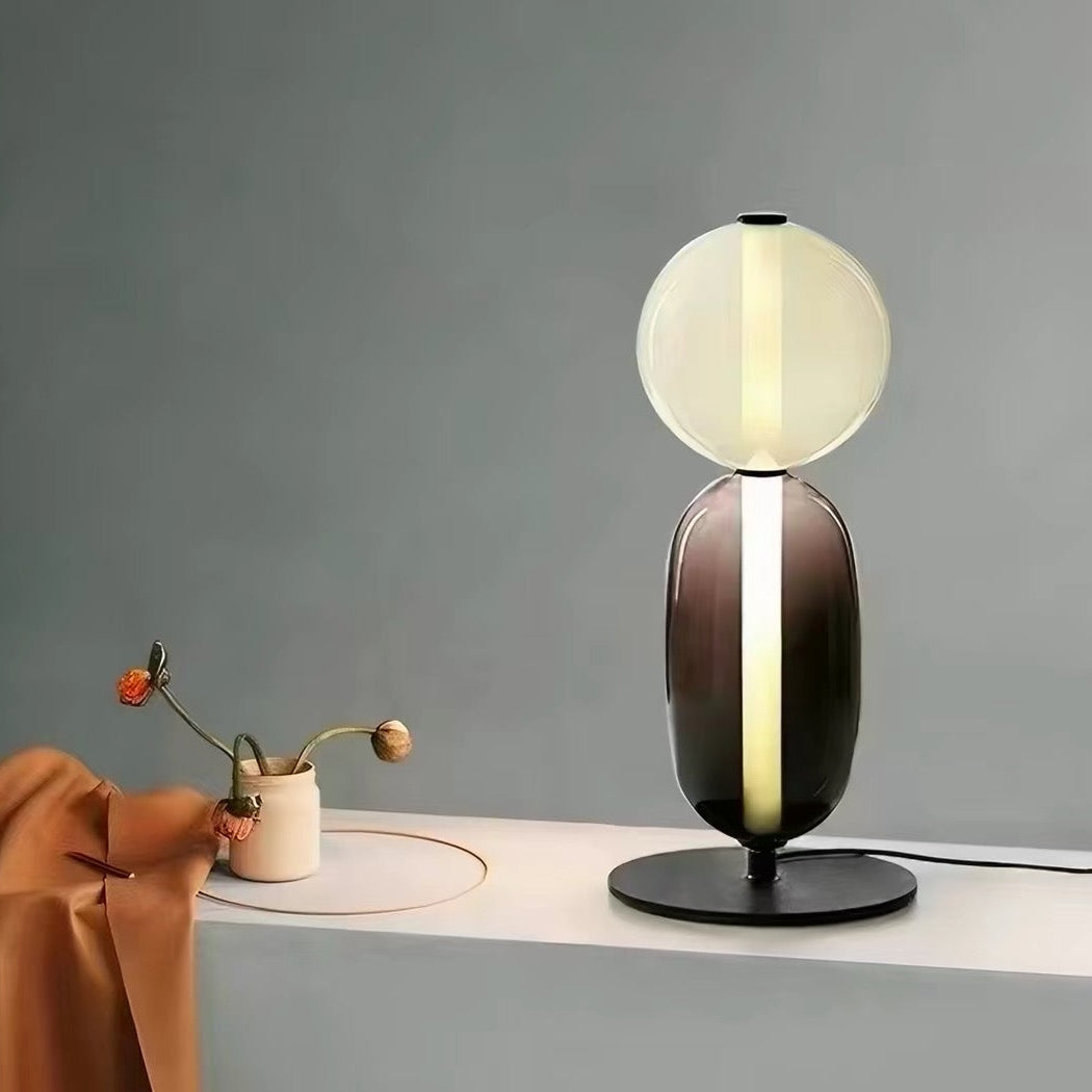 Glass Table Lamp Modern Sculptural Design