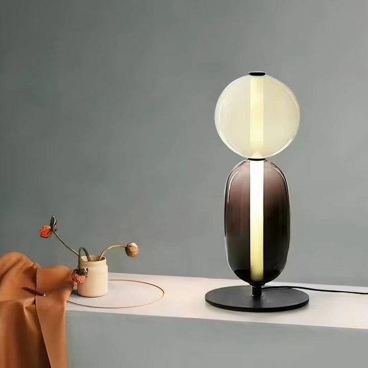 Glass Table Lamp Modern Sculptural Design