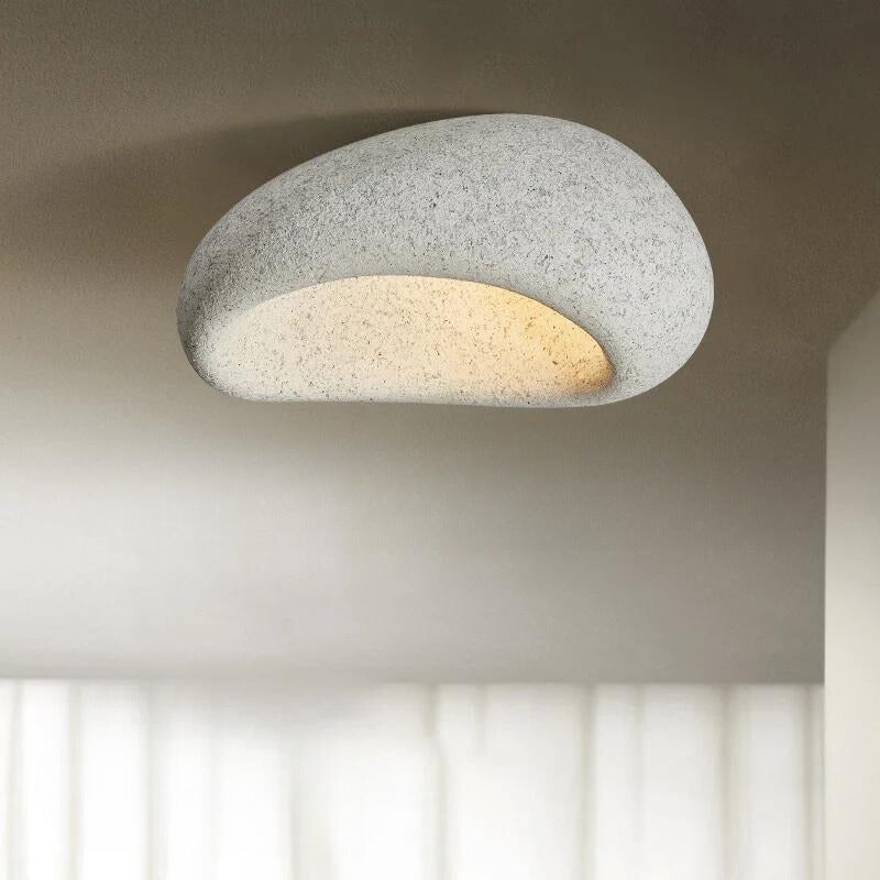 Minimalistische Deckenlampe – warmweiß & aus Kunstharz