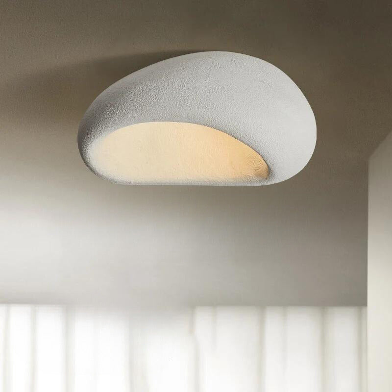 Minimalistische Deckenlampe – warmweiß & aus Kunstharz