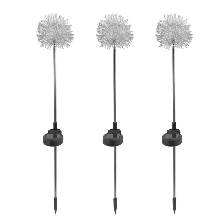 Solar-LED-Gartenlampe Löwenzahn-Design auf Stab