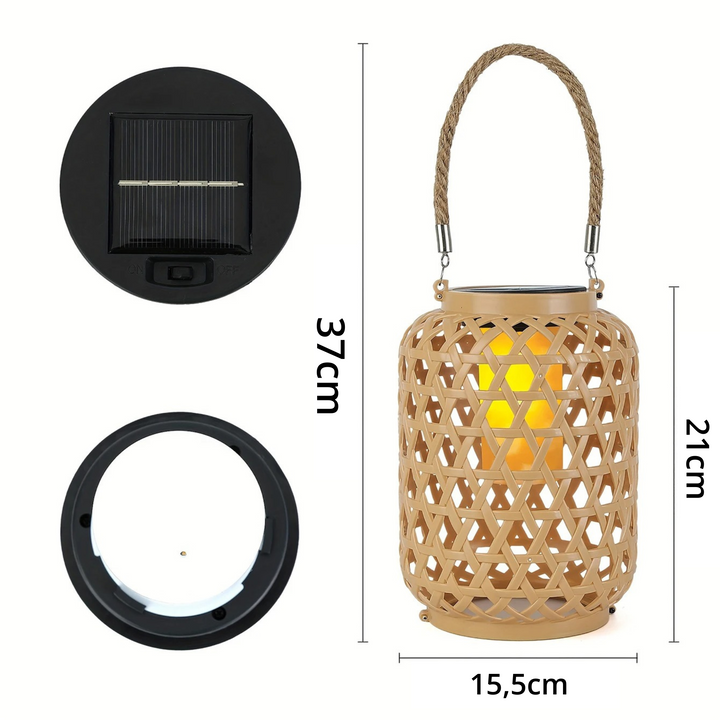 Solar-Gartenlampe Bambus Außenbereich