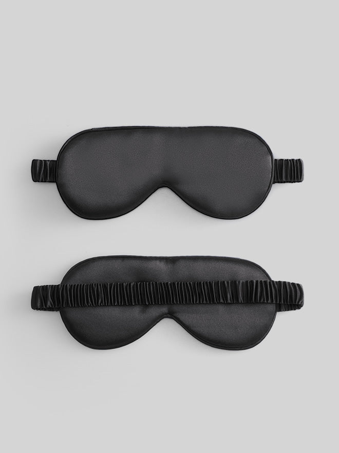 Schlichte Schlafmaske für Damen – Augenmaske mit Paspelierung und Gummiband