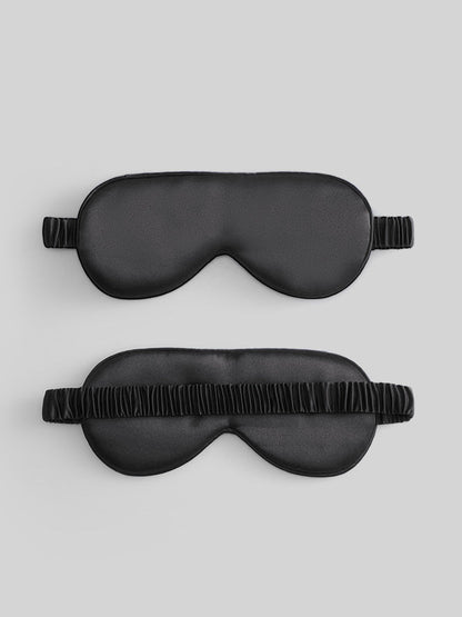Schlichte Schlafmaske für Damen – Augenmaske mit Paspelierung und Gummiband