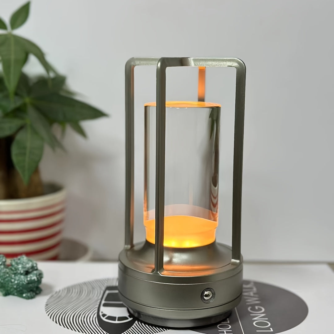 Wiederaufladbare Kristall-Tischlampe – Touch-gesteuert & USB-betrieben