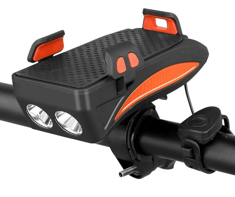 Multifunktionale Handyhalterung mit Powerbank & Licht für Fahrräder