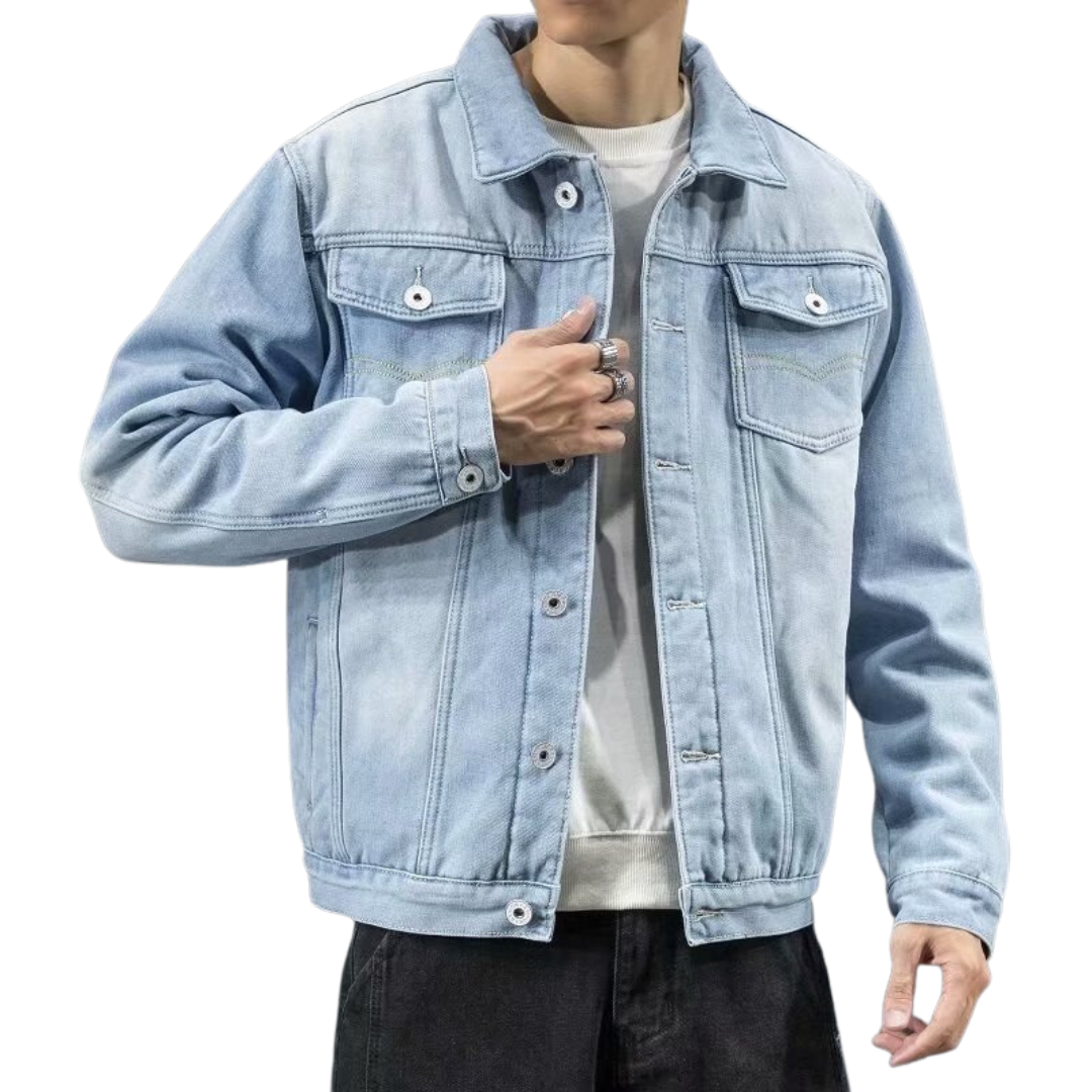 Herren Jeansjacke Mit Weichem Innenfutter