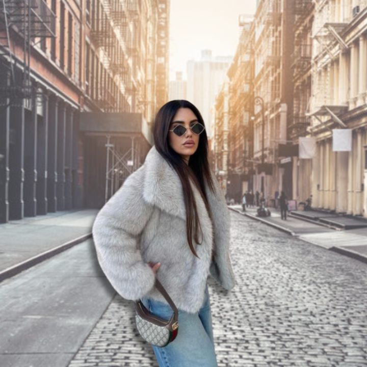 Damen Kurzjacke Mit Reverskragen Und Druckknöpfen