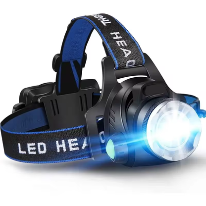Leistungsstarke LED-Stirnlampe – Wiederaufladbar, Wasserfest & Mit Zoomfunktion