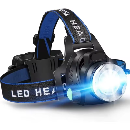 Leistungsstarke LED-Stirnlampe – Wiederaufladbar, Wasserfest & Mit Zoomfunktion