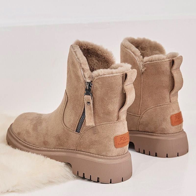 Damen Stiefeletten Mit Reißverschluss Und Profilsohle