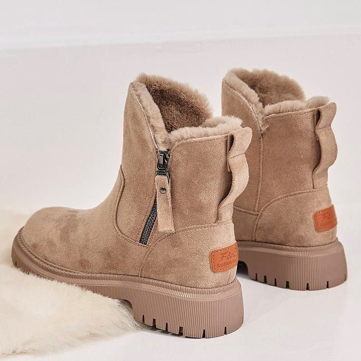 Damen Stiefeletten Mit Reißverschluss Und Profilsohle