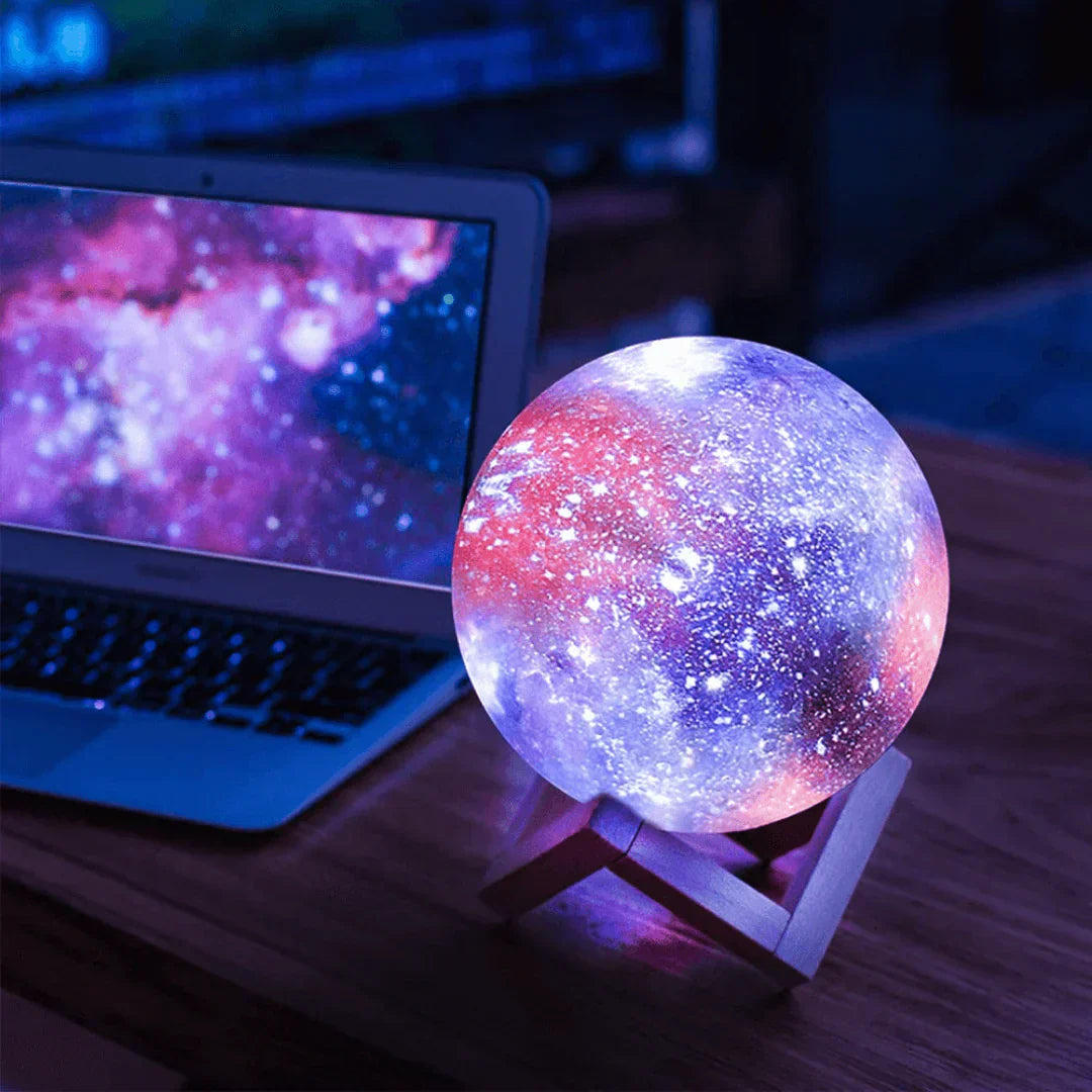 3D Mondlampe, warmes Licht, Nachtlicht, Dekoration, Schlafzimmer, Geschenkidee, realistisch
