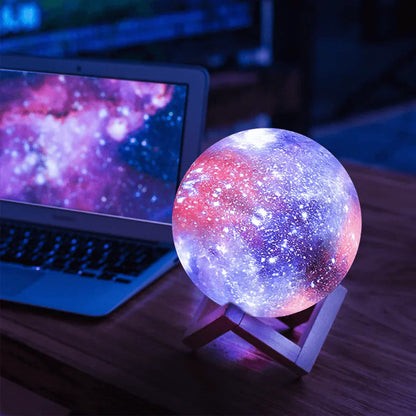 3D Mondlampe, warmes Licht, Nachtlicht, Dekoration, Schlafzimmer, Geschenkidee, realistisch