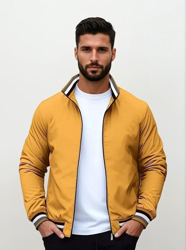 Herren Bomberjacke Mit Reißverschluss Und Klassischem Schnitt