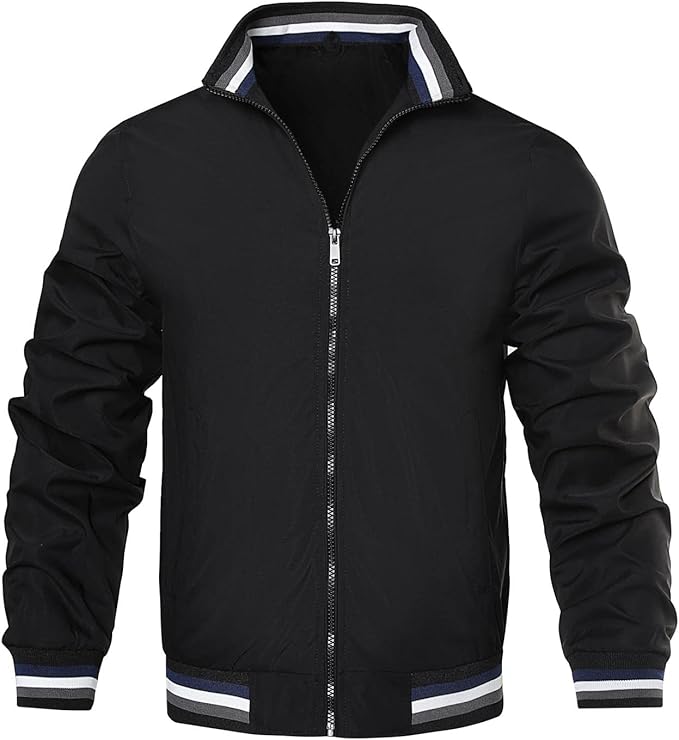 Herren Bomberjacke Mit Reißverschluss Und Klassischem Schnitt