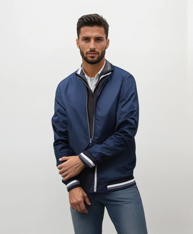 Herren Bomberjacke Mit Reißverschluss Und Klassischem Schnitt