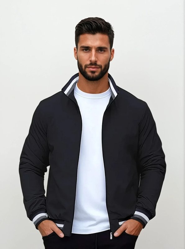 Herren Bomberjacke Mit Reißverschluss Und Klassischem Schnitt
