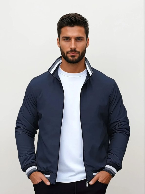 Herren Bomberjacke Mit Reißverschluss Und Klassischem Schnitt