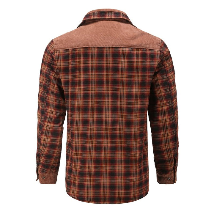 Herren Jacke Im Karo Design Mit Stehkragen