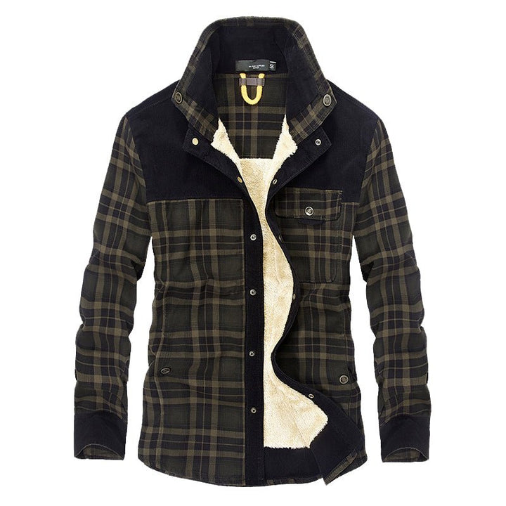 Herren Jacke Im Karo Design Mit Stehkragen
