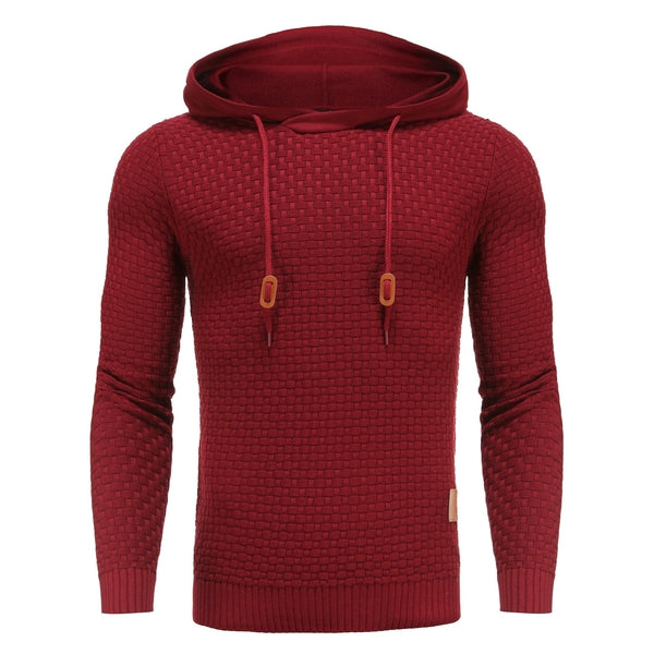 Herren Hoodie Mit Strukturmuster Und Kapuze
