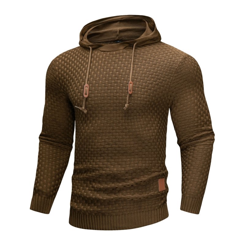 Herren Hoodie Mit Strukturmuster Und Kapuze