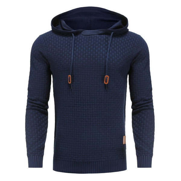 Herren Hoodie Mit Strukturmuster Und Kapuze