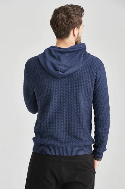 Herren Hoodie Mit Strukturmuster Und Kapuze