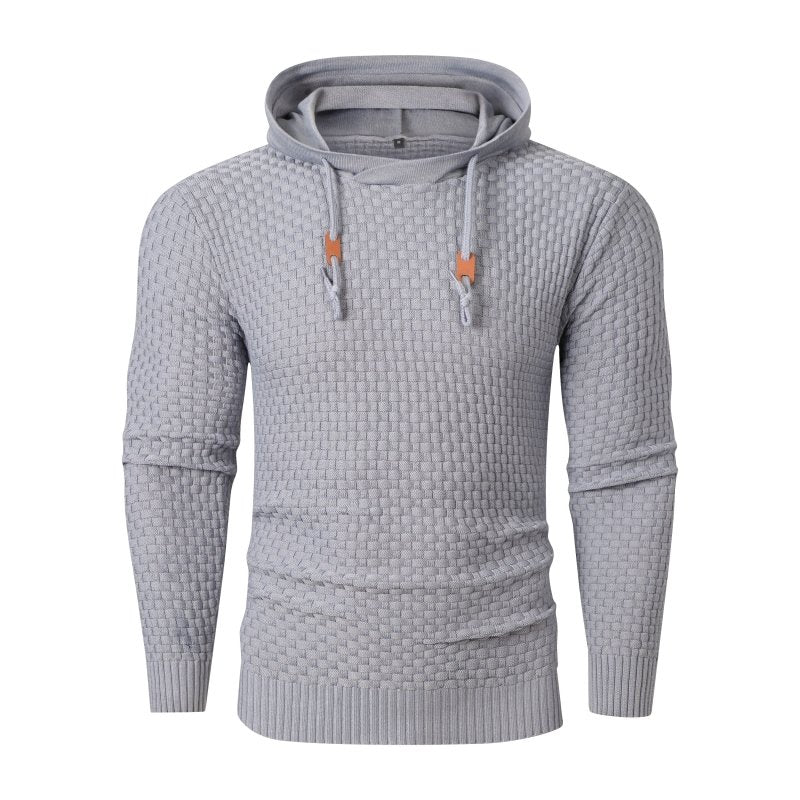Herren Hoodie Mit Strukturmuster Und Kapuze