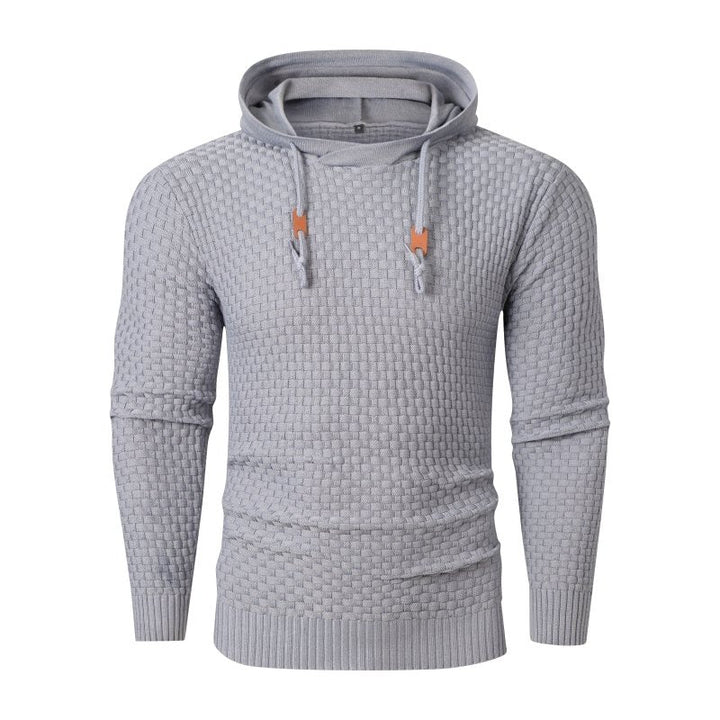 Herren Hoodie Mit Strukturmuster Und Kapuze