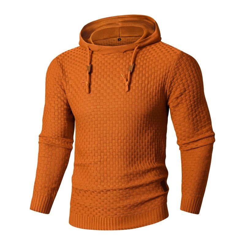 Herren Hoodie Mit Strukturmuster Und Kapuze