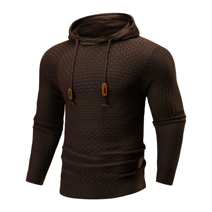 Herren Hoodie Mit Strukturmuster Und Kapuze