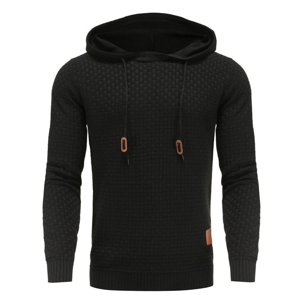 Herren Hoodie Mit Strukturmuster Und Kapuze
