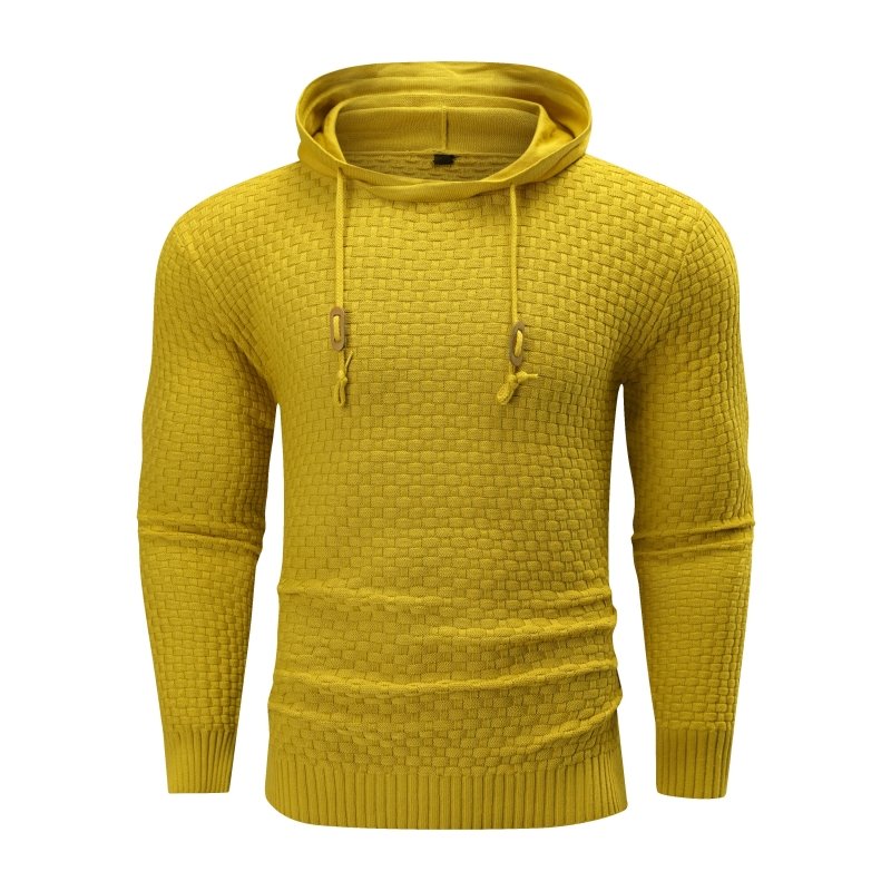 Herren Hoodie Mit Strukturmuster Und Kapuze