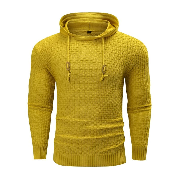 Herren Hoodie Mit Strukturmuster Und Kapuze