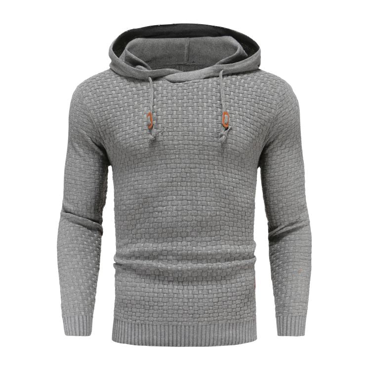 Herren Hoodie Mit Strukturmuster Und Kapuze