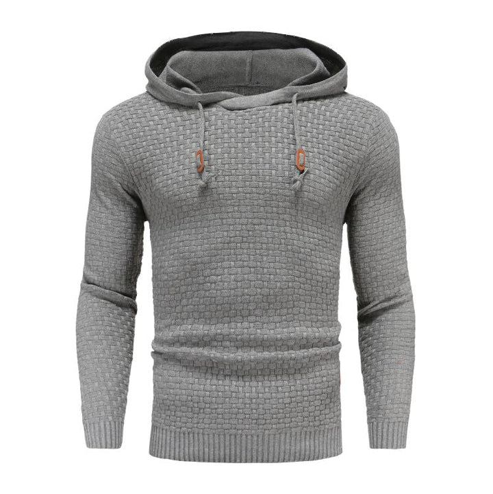 Herren Hoodie Mit Strukturmuster Und Kapuze