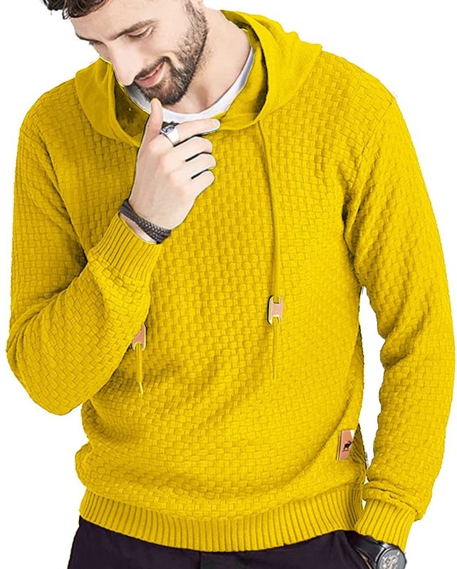 Herren Hoodie Mit Strukturmuster Und Kapuze