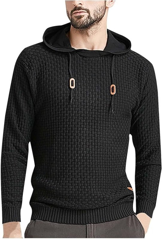 Herren Hoodie Mit Strukturmuster Und Kapuze