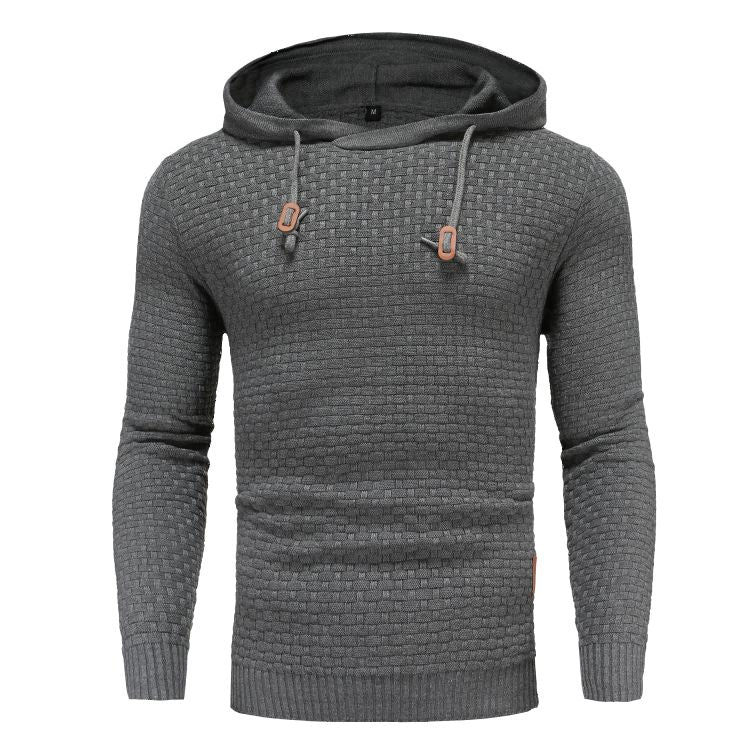 Herren Hoodie Mit Strukturmuster Und Kapuze
