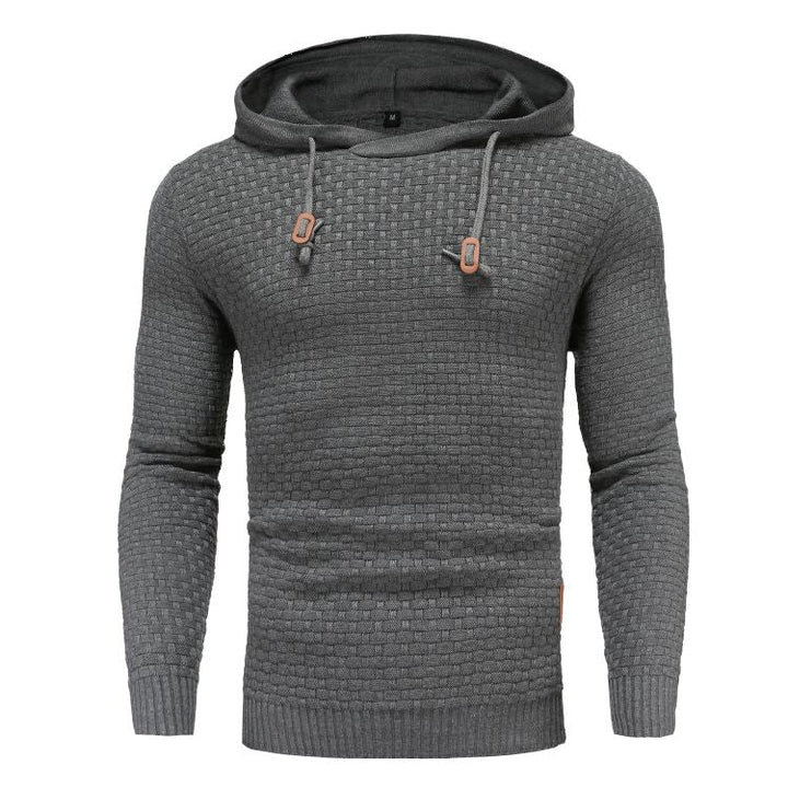Herren Hoodie Mit Strukturmuster Und Kapuze