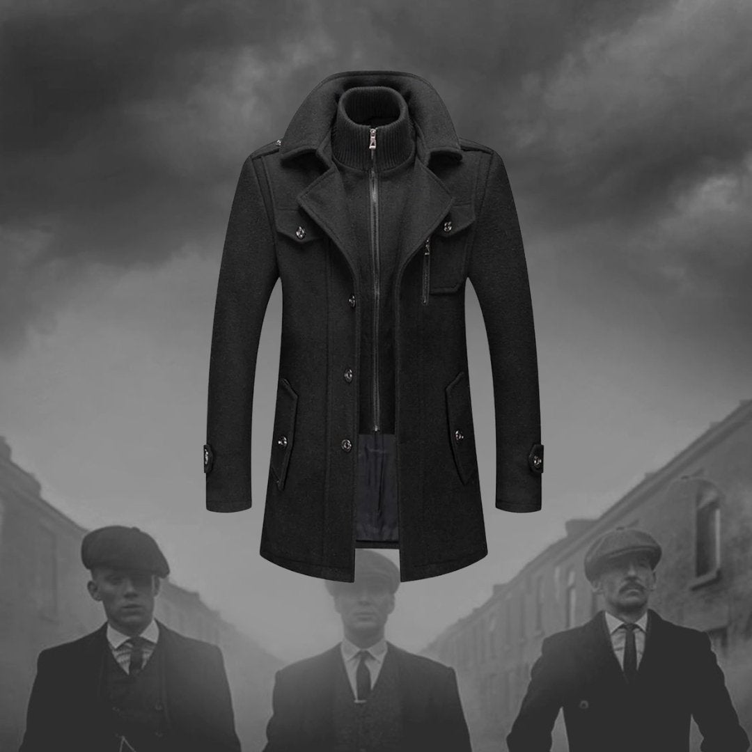 Herren Doppelmantel Mit Klassischem Design