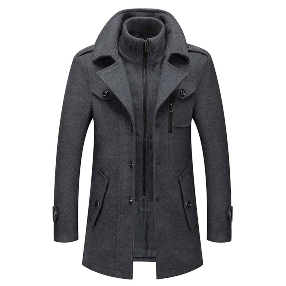 Herren Doppelmantel Mit Klassischem Design